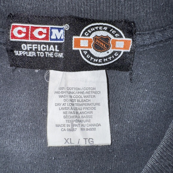 Vintage New Jersey Devils Shirt Mens XL Black NHL Hockey CCM Short Sleeve 90s - Picture 9 of 12